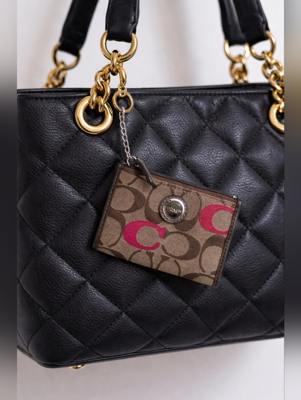 Coach Signature Keychain Wallet / Coin Pouch